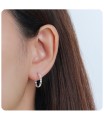 Designed Chain Silver Stud Earring STS-3013